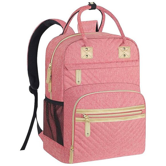 Diaper Bag Backpack for Women Large Capacity, Baby Bag Pink
